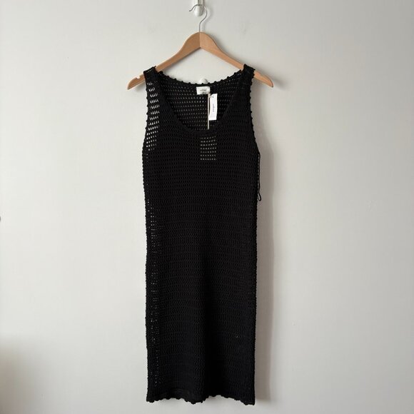 Aritzia Wilfred Black Ephron Crochet Tank Dress NWT Black Size XXS - Picture 3 of 6